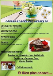 Desserts et coupes glaces